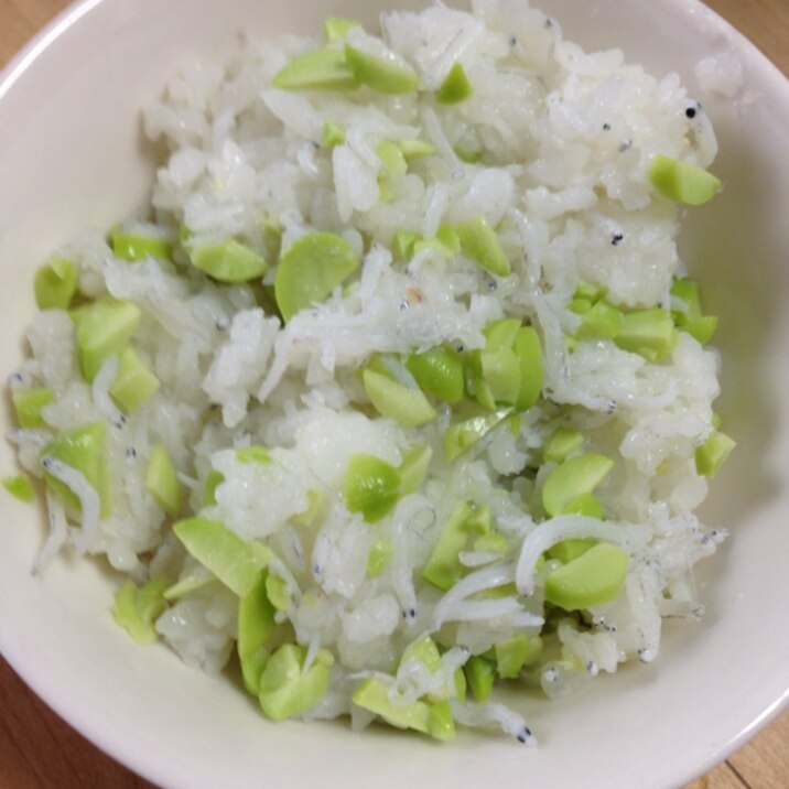 離乳食☆しらす枝豆ごはん！